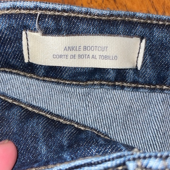 •UNIVERSAL THREAD•HIGH-RISE DARK WASH ANKLE BOOTCUT DENIM JEANS SIZE 4/27 EUC - Picture 10 of 11
